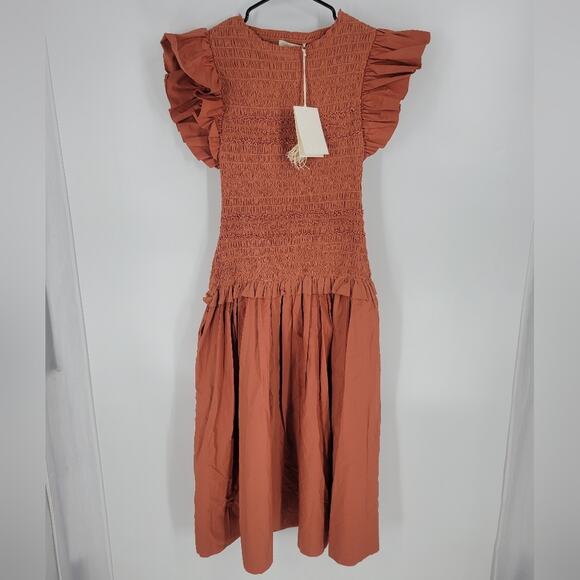 Ulla Johnson Clay Madeline Midi Dress 10 - Picture 3 of 14